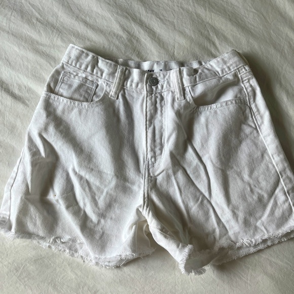 High rise white Jean shorts - Picture 1 of 3